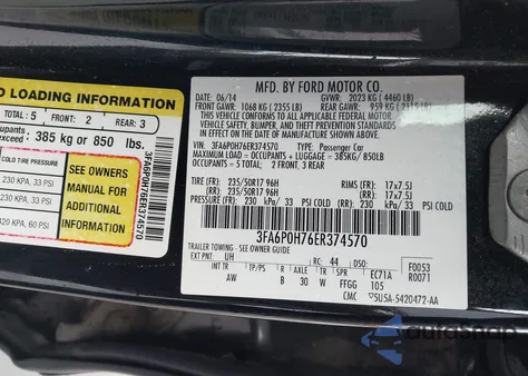 2014 Ford Fusion Se from USA, damaged, VIN 3FA6P0H76ER374570
